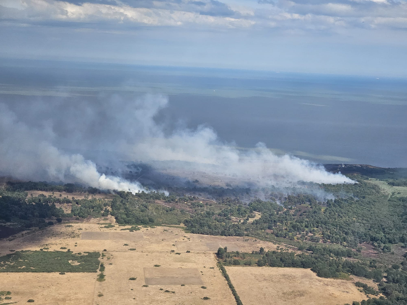 Civil Air Support pilots provide vital early warning of wildfires during UK heatwave